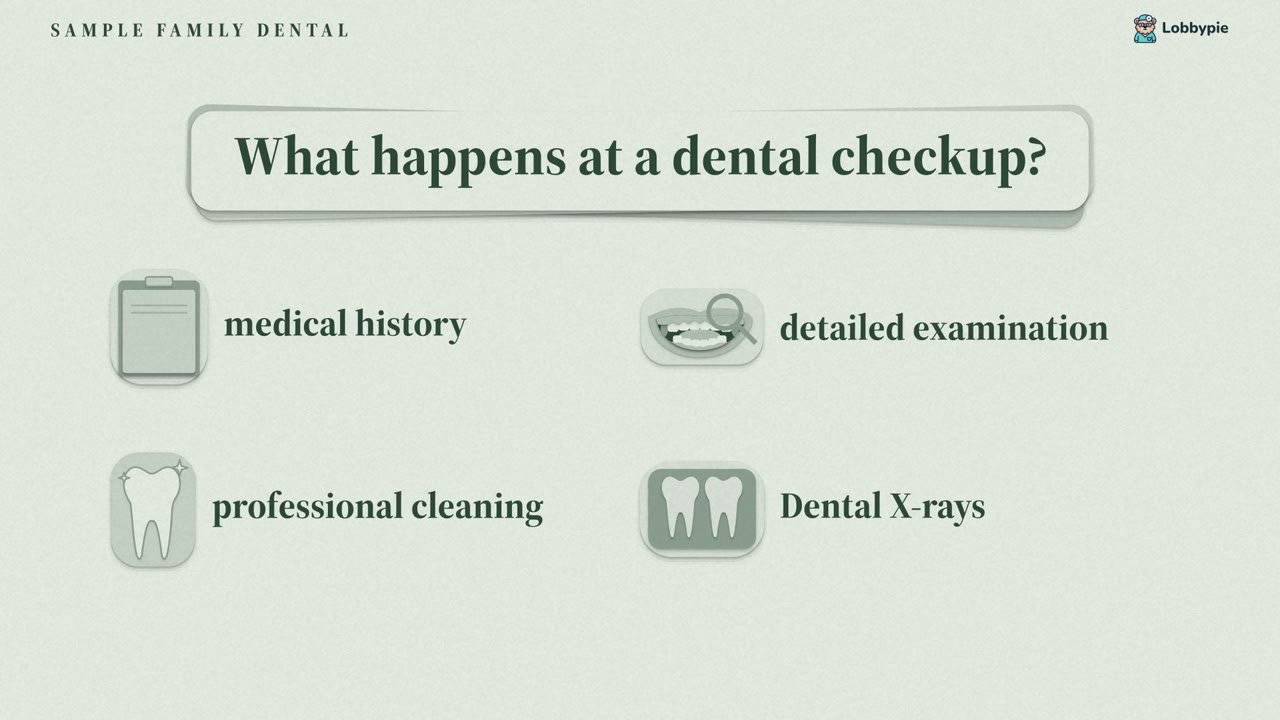 A sample video in the Paper style: What happens at a dental checkup?